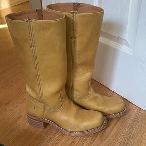 Banana Yellow Frye Campus Boots size 10